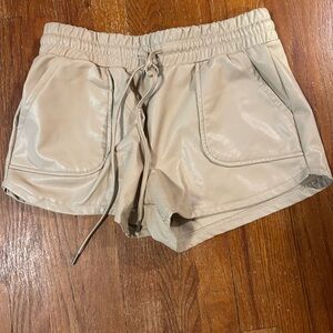 Sincerely Jules Faux Leather High Waist Shorts